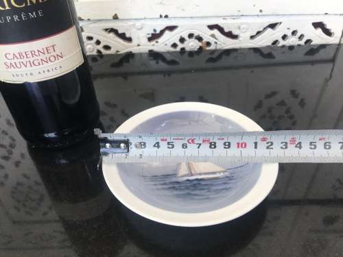 Vintage Royal Copenhagen Denmark Sailboat Decorative 13 cm Plat Nautical Decor with markings