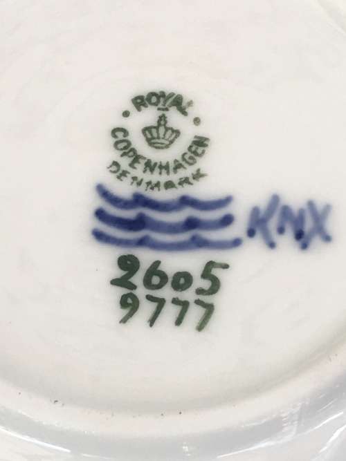 Vintage Royal Copenhagen Denmark Sailboat Decorative 13 cm Plat Nautical Decor with markings