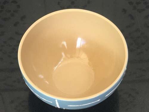 Vintage Regent Hand Painted Blue & White Art Deco Pottery Bowl with marking