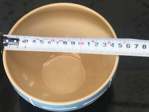 Vintage Regent Hand Painted Blue & White Art Deco Pottery Bowl with marking