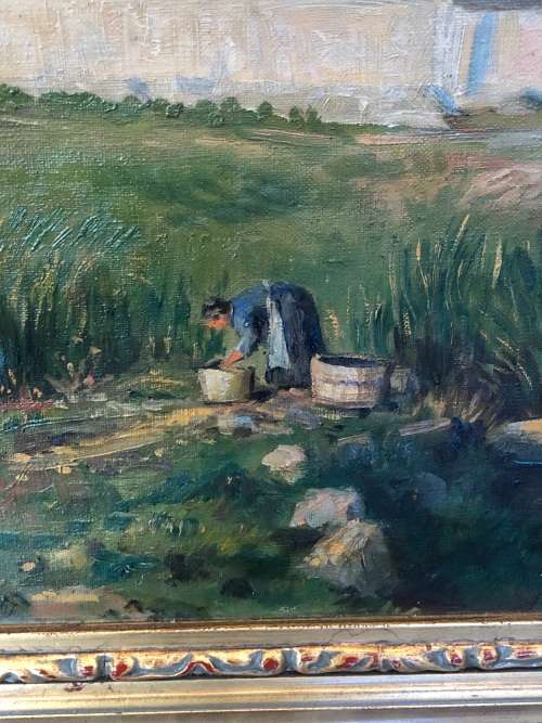 INVESTMENT ART !!! MICHAEL BANG-SØRENSEN (DANISH 1884 - 1961)- HOJERUP KIRKE, STEVNS KLINT, DENMARK