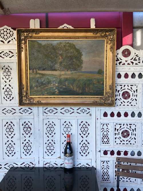 INVESTMENT ART !!! MICHAEL BANG-SØRENSEN (DANISH 1884 - 1961)- HOJERUP KIRKE, STEVNS KLINT, DENMARK