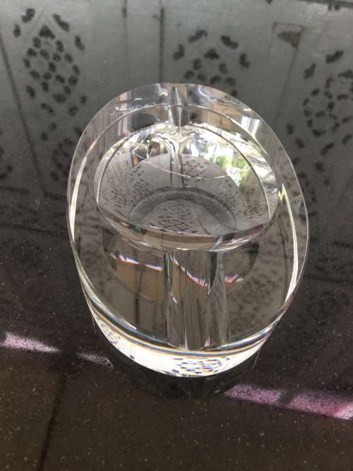 Collctible Vintage Gift Boxed Cut Glass Ashtray\Paperweight