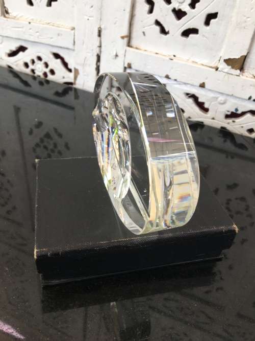Collctible Vintage Gift Boxed Cut Glass Ashtray\Paperweight