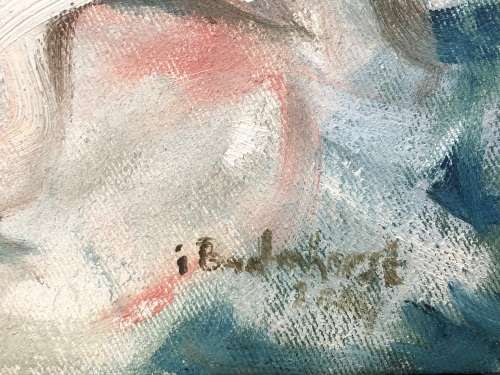 ILSE BADENHORST ( SA 20th C) STUNNING FRAMED OIL ON CANVAS BALLERINA PAINTING - UNFRAMED