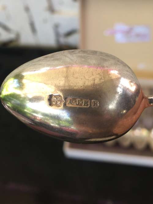 ELWEZETTA LINE ROYAL DUTCH SILVERWORKS EPNS ORNATE SPOONS MARKED EPNS A.J.B. B