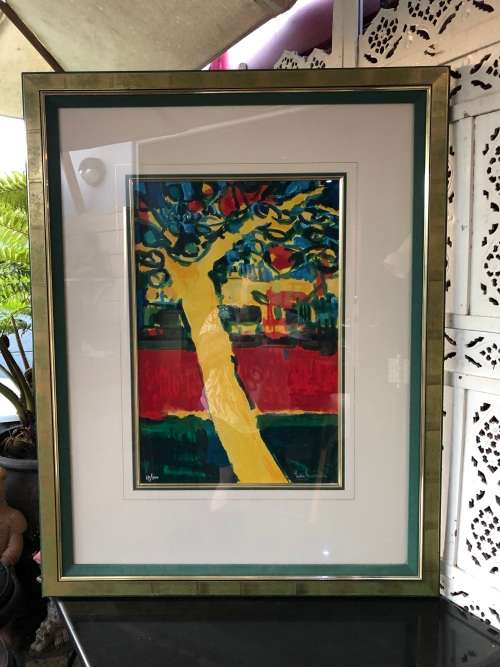 WOW !!! MASSIVE LIMITED EDITION FRAMED WATERCOLOUR PAINTING 69/300 - SIGNED TONI