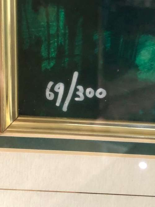 WOW !!! MASSIVE LIMITED EDITION FRAMED WATERCOLOUR PAINTING 69/300 - SIGNED TONI