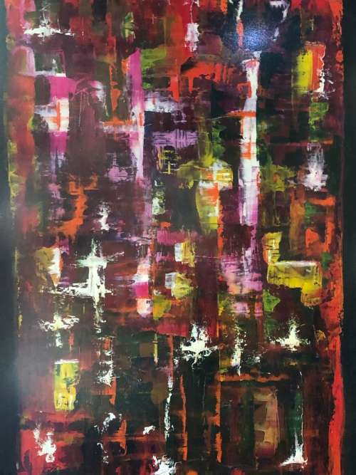 ABSOLUTELY STUNNING FRAMED HEAVY PALETTE OIL ON BOARD BY LEIGH THOMPSON - TITLED ON THE REAR