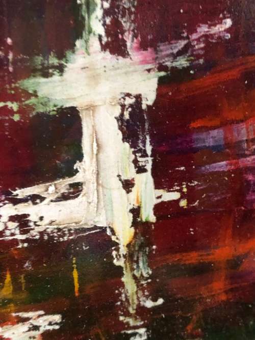 ABSOLUTELY STUNNING FRAMED HEAVY PALETTE OIL ON BOARD BY LEIGH THOMPSON - TITLED ON THE REAR