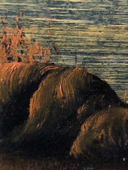 WOW !!! GORGEOUS P.KHUMALO OIL ON BOARD LANDSCAPE PAINTING - VINTAGE BEAUTY