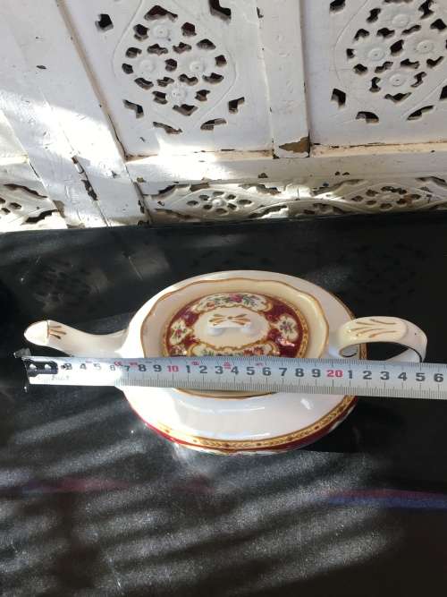 Classic Royal Albert "Lady Hamilton,Hampton Shape, Maroon & Gold, Floral Pattern Tea Pot 1Lt