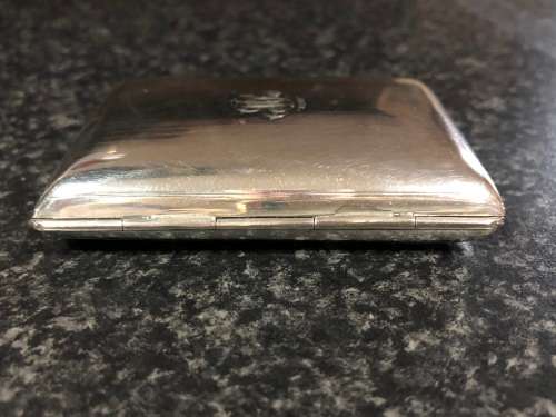 SAMUEL M LEVI - STERLING SILVER CIGARETTE CASE - BIRMINGHAM HALLMARKS DATED TO 1917 - WEIGHS 62.8g