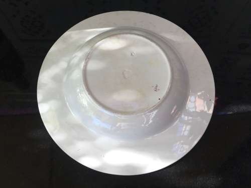 Large Ultra Rare 19 Century Royal Crown Impressed mark  Imari Deco Flat Bowl/Centre Piece.