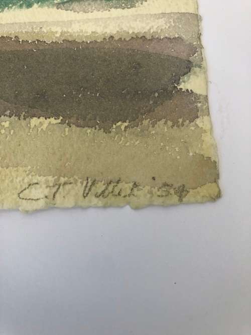 WOW !! CHARLES THEODORE VILLET ( 1896 - 1963) - STUNNING UNFRAMED WATERCOLOR PAINTING No 54 - SIGNED