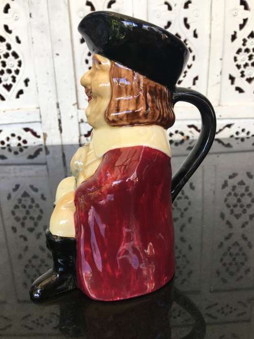 Cavalier c1905-1933 Genuine Staffordshire Shorter & Sons England H/Painted Tobi Pint Jug.