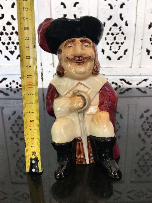 Cavalier c1905-1933 Genuine Staffordshire Shorter & Sons England H/Painted Tobi Pint Jug.