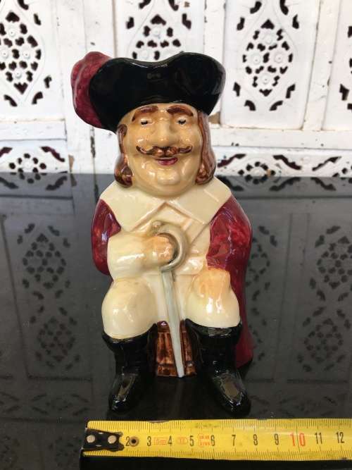 Cavalier c1905-1933 Genuine Staffordshire Shorter & Sons England H/Painted Tobi Pint Jug.