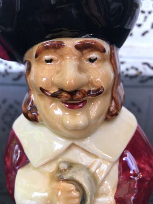 Cavalier c1905-1933 Genuine Staffordshire Shorter & Sons England H/Painted Tobi Pint Jug.