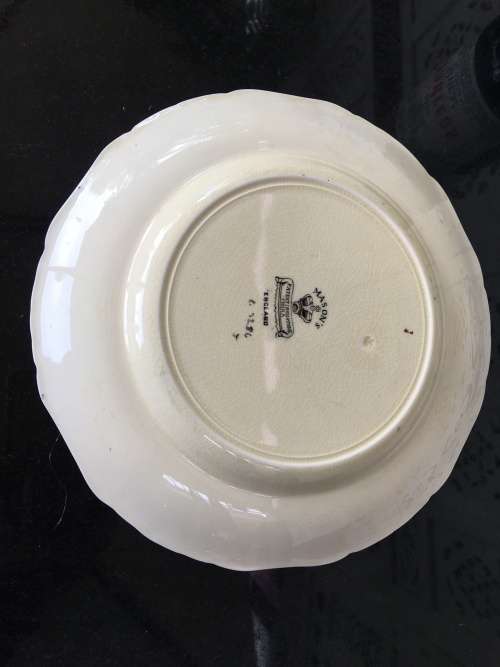 Antique Mason's Patent Ironstone China England Marked Hand Painted Imari Flat Dish 24cm