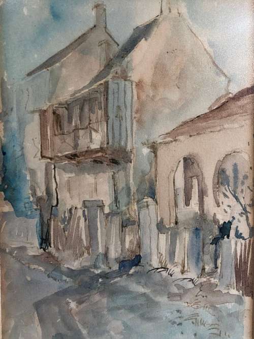 TONY GROGAN (SA 20TH C) FANTASTIC ORIGINAL FRAMED WATERCOLOR PAINTING OF SOUTH END P.E