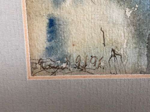 TONY GROGAN (SA 20TH C) FANTASTIC ORIGINAL FRAMED WATERCOLOR PAINTING OF A ROAD IN P.E - 1973