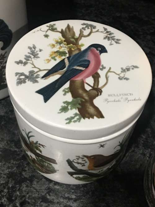 Vintage Portmeirion Birds Of Britain By E. Donavan/Susan Williams-Ellis Porcelain Storage Jars