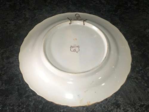 Large Vintage Makkum Dutch Pottery Hand Painted Bird & Floral Charger