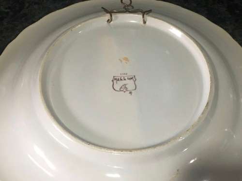 Large Vintage Makkum Dutch Pottery Hand Painted Bird & Floral Charger