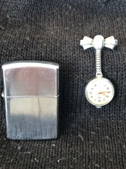 STUNNING VINTAGE MECHANICAL WIND UP ROTARY NURSES BROOCH WATCH IN FULL WORKING ORDER