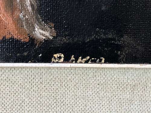 INVESTMENT ART !!! SA MASTER - KENNETH BAKER (1921 - 1996) FRAMED OIL ON BOARD - CLEARLY SIGNED