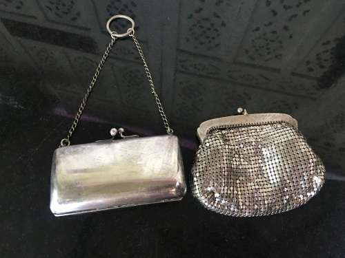 2 Lovely Antique 19th Century  Silver Plated purses