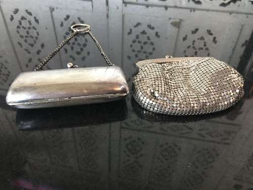 2 Lovely Antique 19th Century  Silver Plated purses