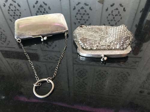 2 Lovely Antique 19th Century  Silver Plated purses