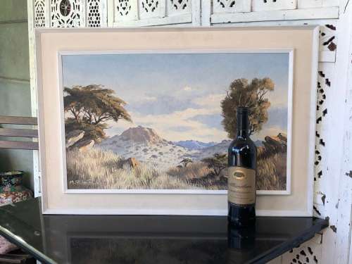 INVESTMENT ART - MICHAEL ALBERTYN (1938 -) EXQUISITE FRAMED OIL ON BOARD LANDSCAPE PAINTING