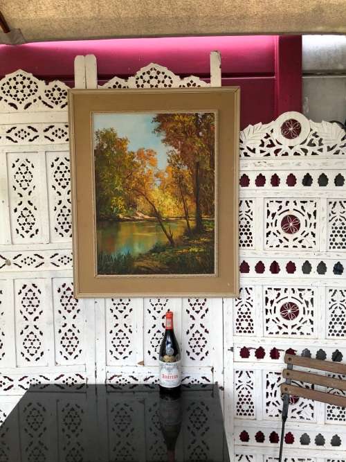 INVESTMENT ART - HENRI DU RAND ( SA 20th CENTURY ) STUNNING FRAMED OIL ON CANVAS LANDSCAPE PAINTING