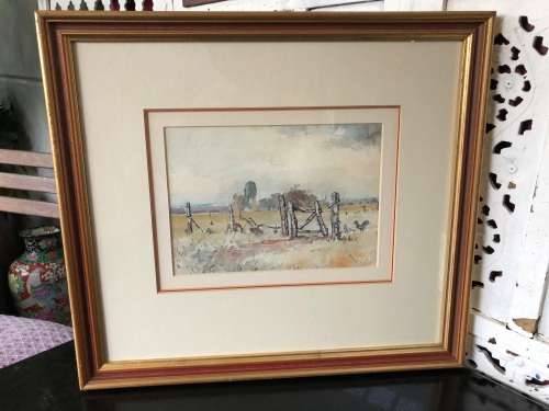 JOHANNES BORMAN (SA 20th C) STUNNING ORIGINAL WATERCOLOR SIGNED AND DATED 1972 - GILT FRAMED