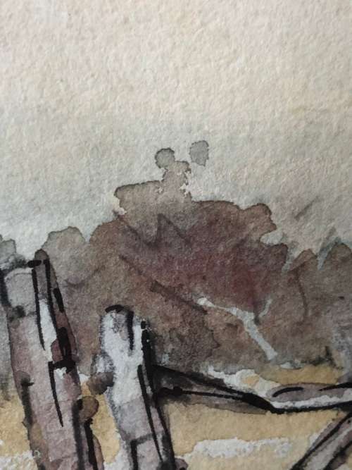 JOHANNES BORMAN (SA 20th C) STUNNING ORIGINAL WATERCOLOR SIGNED AND DATED 1972 - GILT FRAMED