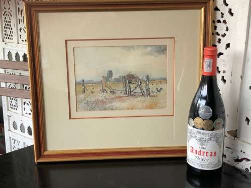 JOHANNES BORMAN (SA 20th C) STUNNING ORIGINAL WATERCOLOR SIGNED AND DATED 1972 - GILT FRAMED