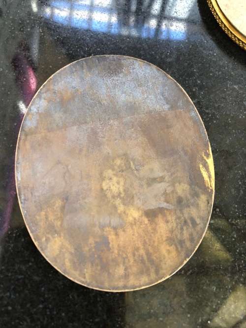 AMAZING FIND - LARGE GEORGIAN GLAZED AND GILDED ENGRAVED HANGING TRAVELLING PHOTO FRAME