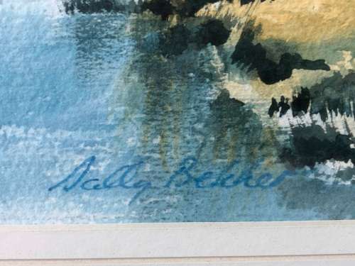 SALLY BEKKER (SA 20th C) GORGEOUS LANDSCAPE WATERCOLOR PAINTING - NICELY FRAMED
