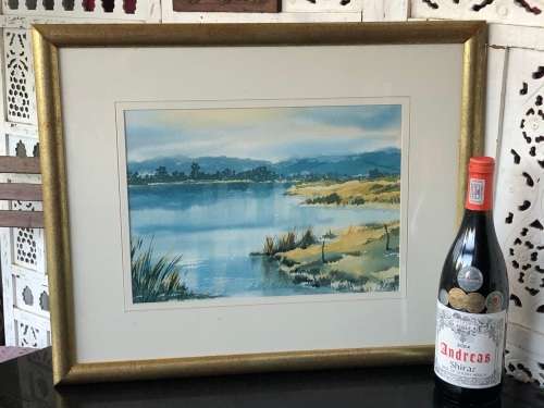 SALLY BEKKER (SA 20th C) GORGEOUS LANDSCAPE WATERCOLOR PAINTING - NICELY FRAMED