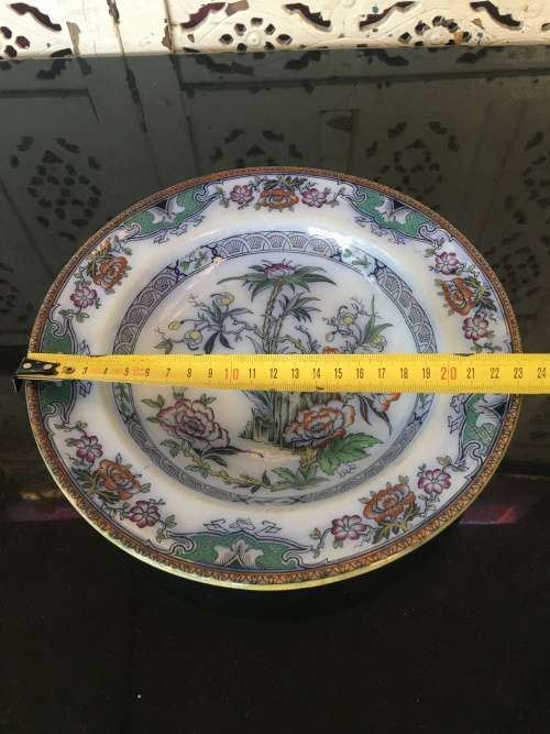 Antique Circa late 1800s Dutch "Timor" pattern in chinoiserie style Dinner size Plate