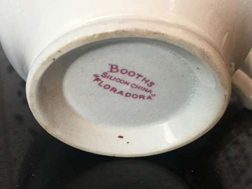 2 Antique Booths Silicon China "Floradora" Pattern Oversized cups