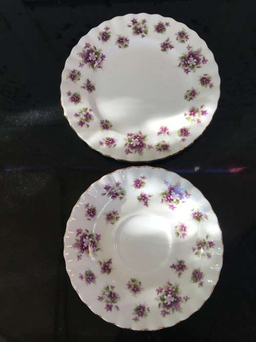 Royal Albert Bone China  "Sweet Violets"  Saucer & Plate
