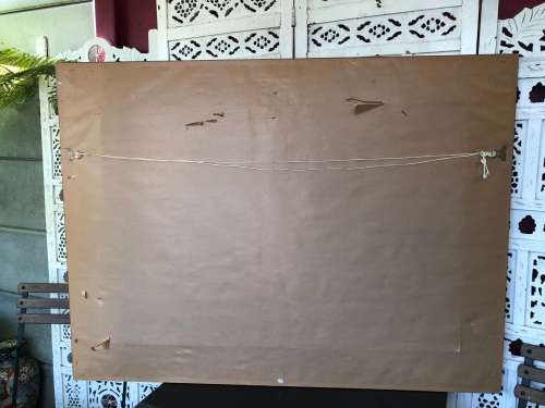 INVESTMENT ART !!! DERRIC VAN RENSBURG (SA 1952 - ) MASSIVE FRAMED ABSTRACT ACRYLIC PAINTING