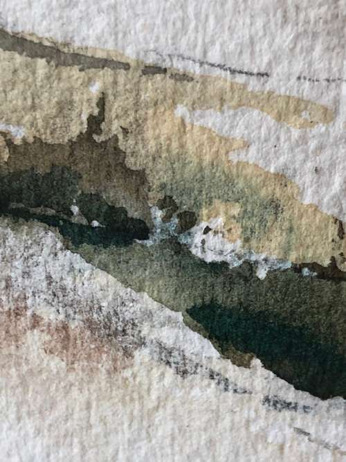 INVESTMENT ART !!! ROBERT HABER (1929 - 1998) - LISTED SA ARTIST - FRAMED WATERCOLOR LANDSCAPE