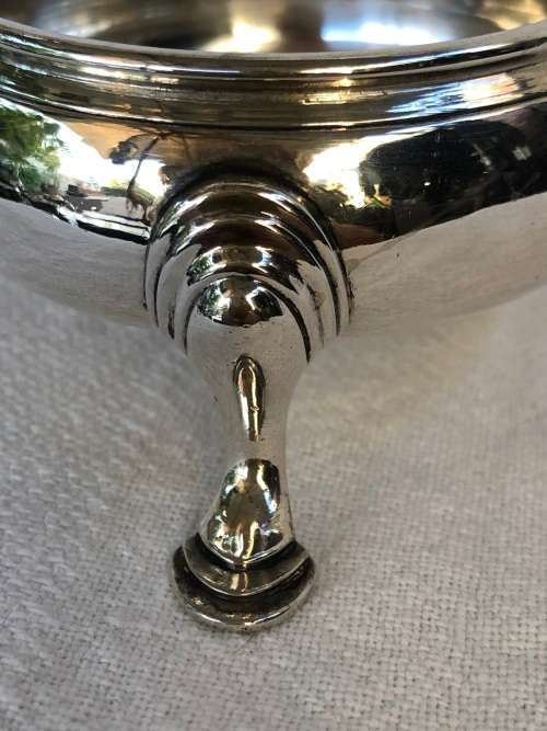 WOW !! PAIR OF GEORGE III STERLING SILVER HALLMARKED OPEN SALTS (1764 - 1770) MAKERS MARK