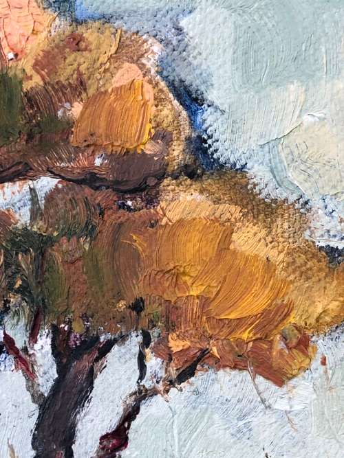 INVESTMENT ART !!! BERNARD FRANZ HESSELBARTH (SA 1903 - 1991) FRAMED LANDSCAPE OIL ON CANVAS BOARD