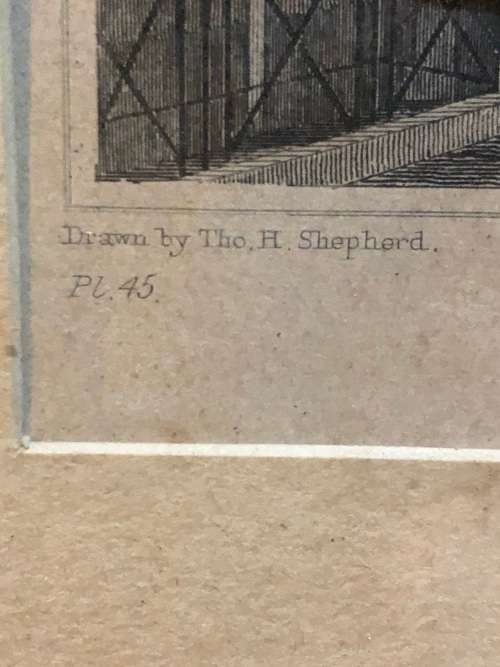 WOW !! ROBERT WALLIS (1794 - 1878) AFTER THOMAS HOSMER SHEPPERD (1793 - 1864) ORIGINAL ENGRAVING